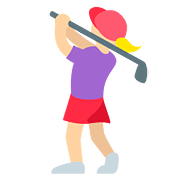 🏌🏼‍♀️ Emoji Mujer Jugando Al Golf: Tono De Piel Claro Medio en Twitter Twemoji 11.1.