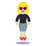 🕴🏼‍♀️ Emoji Mujer En Traje De Negocios Levitando: Tono De Piel Claro Medio en Twitter Twemoji 11.1.