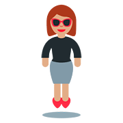 🕴🏽‍♀️ Emoji Mulher de terno de negócios está levitando: Pele Morena na Twitter Twemoji 11.1.