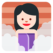 🧖🏻‍♀️ Emoji Mulher Na Sauna: Pele Clara na Twitter Twemoji 11.1.