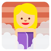 🧖🏼‍♀️ Emoji Mujer En Una Sauna: Tono De Piel Claro Medio en Twitter Twemoji 11.1.