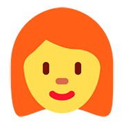 👩‍🦰 Emoji Mulher: Cabelo Vermelho na Twitter Twemoji 11.1.