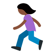 🏃🏿‍♀️ Emoji Mujer Corriendo: Tono De Piel Oscuro en Twitter Twemoji 11.1.