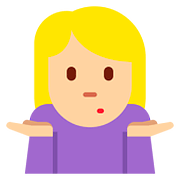 Emoji 🤷🏼‍♀️ Donna Che Scrolla Le Spalle: Carnagione Abbastanza Chiara su Twitter Twemoji 11.1.