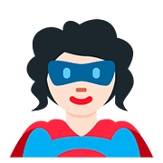 🦸🏻‍♀️ Emoji Superheroína: Tono De Piel Claro en Twitter Twemoji 11.1.
