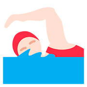 🏊🏻‍♀️ Emoji Mujer Nadando: Tono De Piel Claro en Twitter Twemoji 11.1.