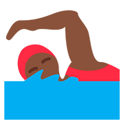 Emoji 🏊🏿‍♀️ Nuotatrice: Carnagione Scura su Twitter Twemoji 11.1.