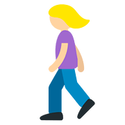 🚶🏼‍♀️ Emoji Mujer Caminando: Tono De Piel Claro Medio en Twitter Twemoji 11.1.