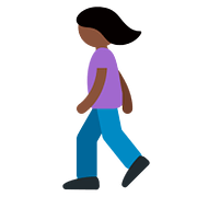 🚶🏿‍♀️ Emoji Mujer Caminando: Tono De Piel Oscuro en Twitter Twemoji 11.1.