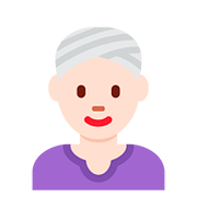 👳🏻‍♀️ Emoji Mujer Con Turbante: Tono De Piel Claro en Twitter Twemoji 11.1.