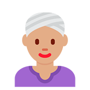 👳🏽‍♀️ Emoji Mujer Con Turbante: Tono De Piel Medio en Twitter Twemoji 11.1.