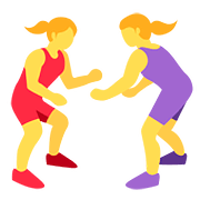 🤼‍♀️ Emoji Mujeres Luchando en Twitter Twemoji 11.1.