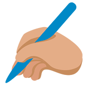 ✍🏽 Emoji schreibende Hand: mittlere Hautfarbe Twitter Twemoji 11.1.