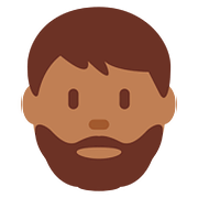 Emoji 🧔🏾 Uomo Con La Barba: Carnagione Abbastanza Scura su Twitter Twemoji 11.2.