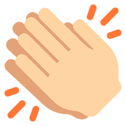 👏🏼 Emoji klatschende Hände: mittelhelle Hautfarbe Twitter Twemoji 11.2.