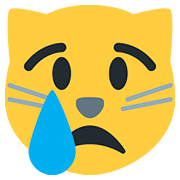 😿 Emoji Gato Llorando en Twitter Twemoji 11.2.