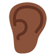 👂🏿 Emoji Ohr: dunkle Hautfarbe Twitter Twemoji 11.2.
