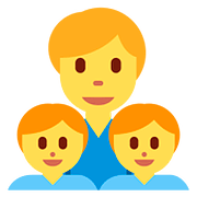 👨‍👦‍👦 Emoji Familia: Hombre, Niño, Niño en Twitter Twemoji 11.2.