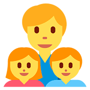 👨‍👧‍👦 Emoji Familia: Hombre, Niña, Niño en Twitter Twemoji 11.2.