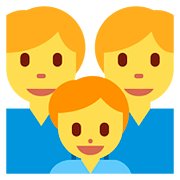 👨‍👨‍👦 Emoji Familia: Hombre, Hombre, Niño en Twitter Twemoji 11.2.
