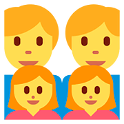 👨‍👨‍👧‍👧 Emoji Familia: Hombre, Hombre, Niña, Niña en Twitter Twemoji 11.2.