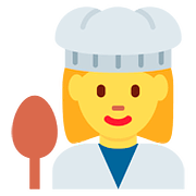 👩‍🍳 Emoji Cocinera en Twitter Twemoji 11.2.