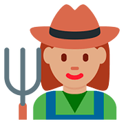 👩🏽‍🌾 Emoji Agricultora: Tono De Piel Medio en Twitter Twemoji 11.2.