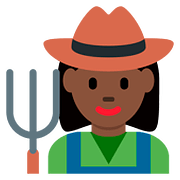 👩🏿‍🌾 Emoji Agricultora: Tono De Piel Oscuro en Twitter Twemoji 11.2.