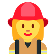 Émoji 👩‍🚒 Pompier Femme sur Twitter Twemoji 11.2.