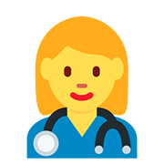 👩‍⚕️ Emoji Profesional Sanitario Mujer en Twitter Twemoji 11.2.