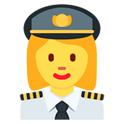 Emoji 👩‍✈️ Pilota Donna su Twitter Twemoji 11.2.