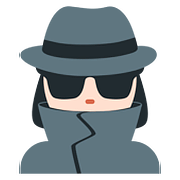 Emoji 🕵🏻‍♀️ Investigatrice: Carnagione Chiara su Twitter Twemoji 11.2.