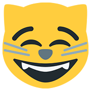 😸 Emoji grinsende Katze mit lachenden Augen Twitter Twemoji 11.2.