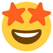 🤩 Emoji Cara Sonriendo Con Estrellas en Twitter Twemoji 11.2.