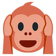 🙉 Emoji Mono Con Los Oídos Tapados en Twitter Twemoji 11.2.