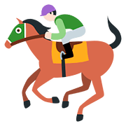🏇🏻 Emoji Pferderennen: helle Hautfarbe Twitter Twemoji 11.2.