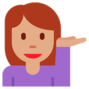 Emoji 💁🏽 Persona Al Punto Informazioni: Carnagione Olivastra su Twitter Twemoji 11.2.