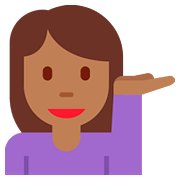 Emoji 💁🏾 Persona Al Punto Informazioni: Carnagione Abbastanza Scura su Twitter Twemoji 11.2.