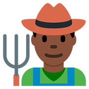Emoji 👨🏿‍🌾 Contadino: Carnagione Scura su Twitter Twemoji 11.2.
