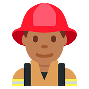 Emoji 👨🏾‍🚒 Pompiere Uomo: Carnagione Abbastanza Scura su Twitter Twemoji 11.2.