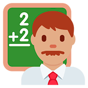 👨🏽‍🏫 Emoji Profesor: Tono De Piel Medio en Twitter Twemoji 11.2.
