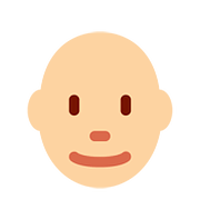 👨🏼‍🦲 Emoji Mann: mittelhelle Hautfarbe, Glatze Twitter Twemoji 11.2.