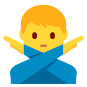 🙅‍♂️ Emoji Homem Fazendo Gesto De «não» na Twitter Twemoji 11.2.
