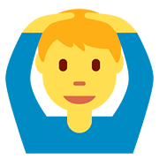 🙆‍♂️ Emoji Mann mit Händen auf dem Kopf Twitter Twemoji 11.2.
