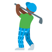 🏌🏿‍♂️ Emoji Hombre Jugando Al Golf: Tono De Piel Oscuro en Twitter Twemoji 11.2.