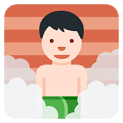 🧖🏻‍♂️ Emoji Homem Na Sauna: Pele Clara na Twitter Twemoji 11.2.