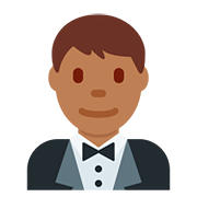 Emoji 🤵🏾 Persona In Smoking: Carnagione Abbastanza Scura su Twitter Twemoji 11.2.