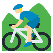 🚵🏼‍♂️ Emoji Mountainbiker: mittelhelle Hautfarbe Twitter Twemoji 11.2.