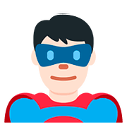 🦸🏻‍♂️ Emoji Homem Super-herói: Pele Clara na Twitter Twemoji 11.2.
