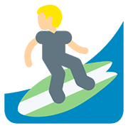 Emoji 🏄🏼‍♂️ Surfista Uomo: Carnagione Abbastanza Chiara su Twitter Twemoji 11.2.